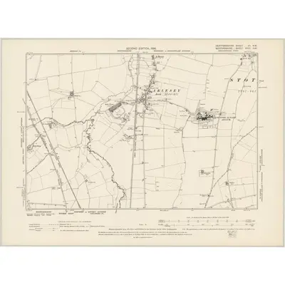 1897 Map of Hertfordshire VII.NW, 1899 Print