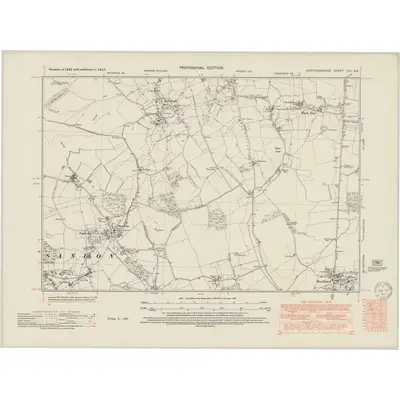 1947 Map of Hertfordshire VIII.NE, 1950 Print
