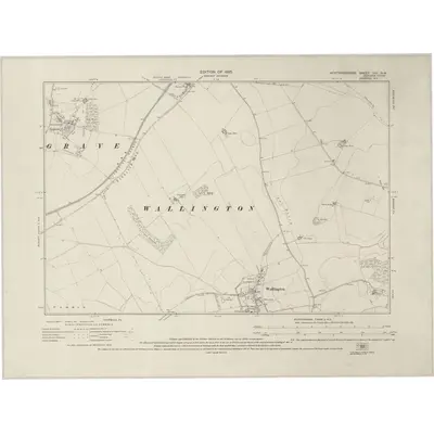 1922 Map of Hertfordshire VIII.NW, 1925 Print