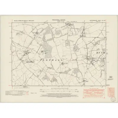 1946 Map of Hertfordshire VIII.SW, 1950 Print