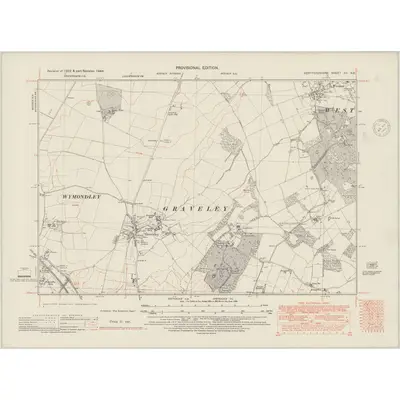1946 Map of Hertfordshire XII.NE, 1948 Print