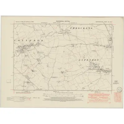1948 Map of Hertfordshire XIII.NE, 1950 Print