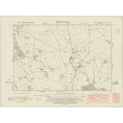 1946 Map of Hertfordshire XIII.NW, 1948 Print