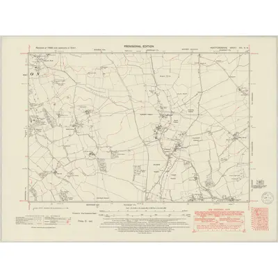 1947 Map of Hertfordshire XIII.NW, 1950 Print