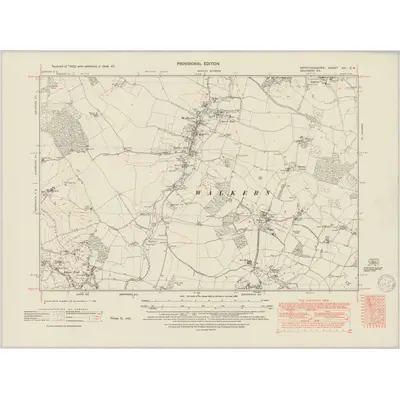 1946 Map of Hertfordshire XIII.SW, 1950 Print