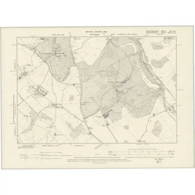 1897 Map of Hertfordshire XIX.SW, 1899 Print