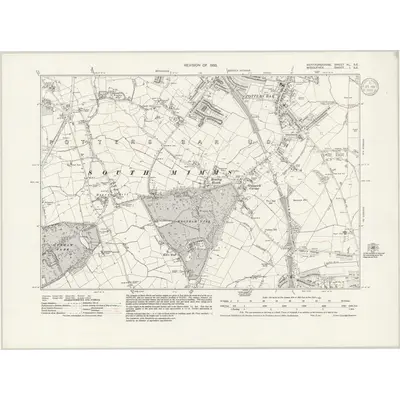 1935 Map of Hertfordshire XL.SE, 1939 Print