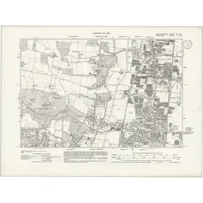 1935 Map of Hertfordshire XLI.SE, 1939 Print