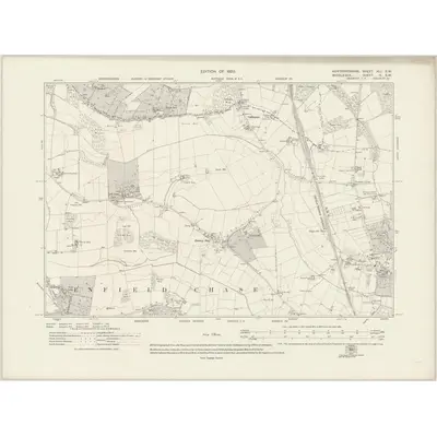 1912 Map of Hertfordshire XLI.SW, 1920 Print