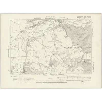 1912 Map of Hertfordshire XLIII.SE, 1920 Print