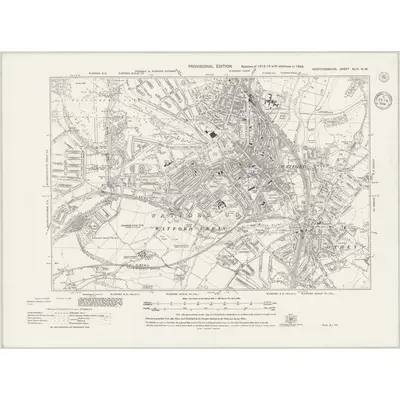 1938 Map of Hertfordshire XLIV.NW, 1944 Print