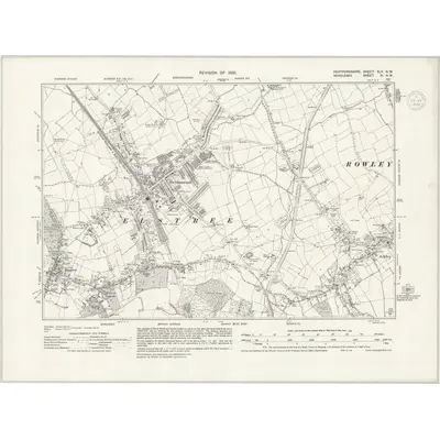 1935 Map of Hertfordshire XLV.NW, 1939 Print