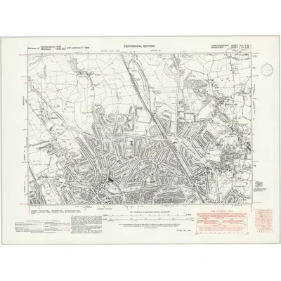 1938 Map of Hertfordshire XLV.SW, 1946 Print