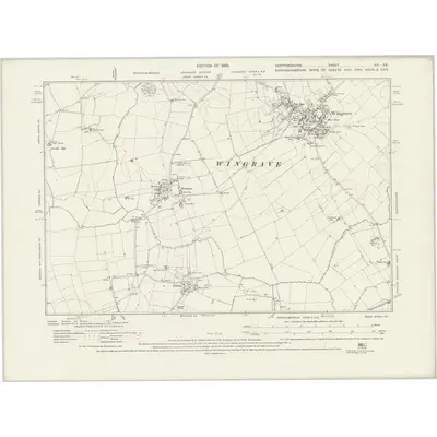 1923 Map of Hertfordshire XVI.SE, 1926 Print