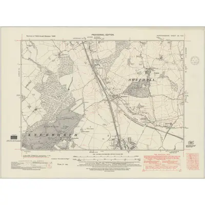 1946 Map of Hertfordshire XX.NE, 1948 Print