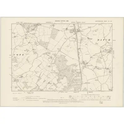 1897 Map of Hertfordshire XX.SE, 1899 Print