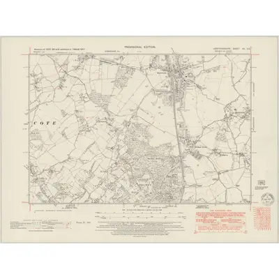1946 Map of Hertfordshire XX.SE, 1950 Print