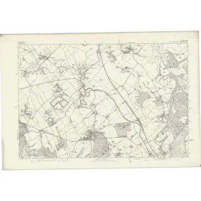 1877 Map of Hertfordshire XXV, 1884 Print