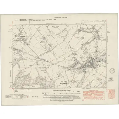 1938 Map of Hertfordshire XXV.SW, 1948 Print