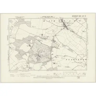 1897 Map of Hertfordshire XXVI.NE, 1899 Print