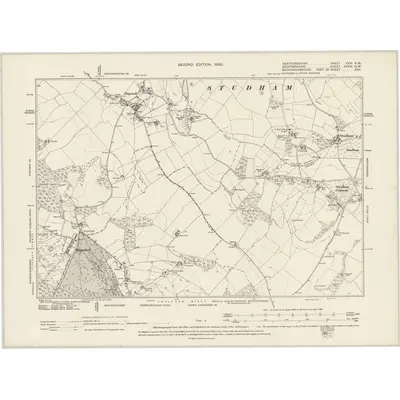 1897 Map of Hertfordshire XXVI.NW, 1900 Print
