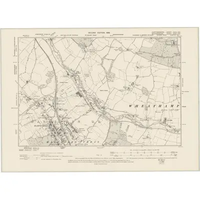 1897 Map of Hertfordshire XXVII.NE, 1899 Print