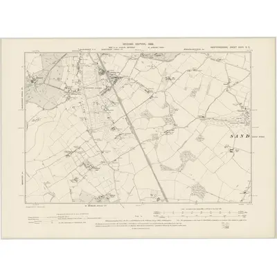 1897 Map of Hertfordshire XXVII.SE, 1899 Print