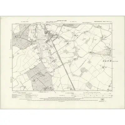 1922 Map of Hertfordshire XXVII.SE, 1925 Print