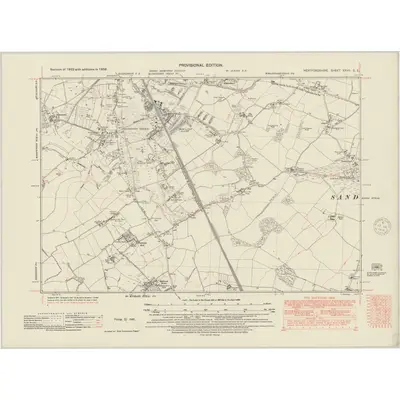 1938 Map of Hertfordshire XXVII.SE, 1948 Print