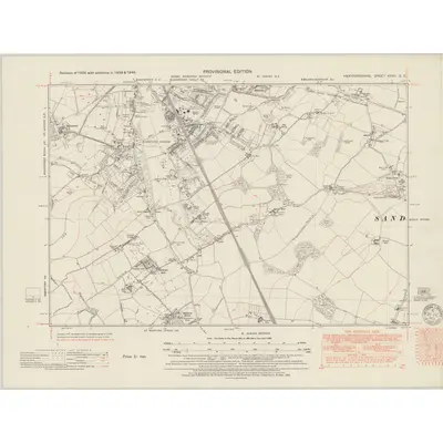 1938 Map of Hertfordshire XXVII.SE, 1951 Print