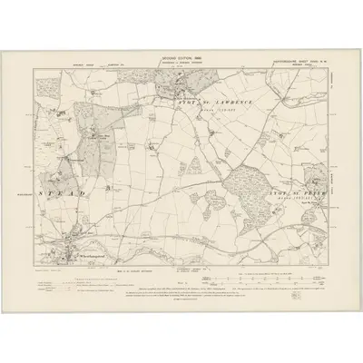 1897 Map of Hertfordshire XXVIII.NW, 1899 Print