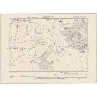 1897 Map of Hertfordshire XXVIII.SW, 1899 Print