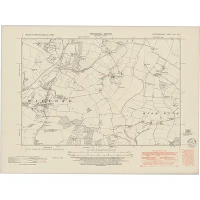 1946 Map of Hertfordshire XXX.NE, 1950 Print