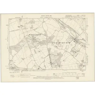1897 Map of Hertfordshire XXXII.NE, 1899 Print