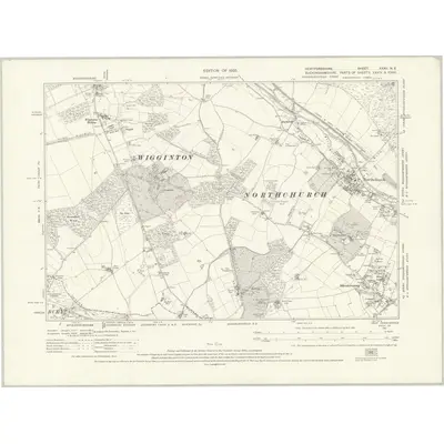 1923 Map of Hertfordshire XXXII.NE, 1925 Print