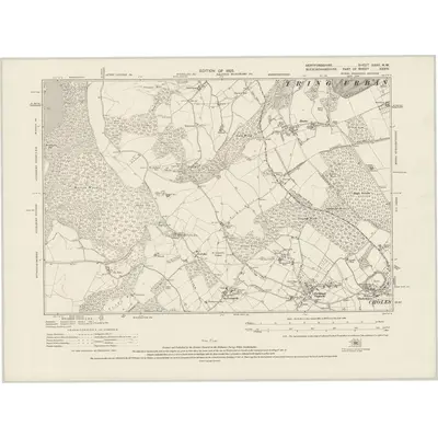 1923 Map of Hertfordshire XXXII.NW, 1925 Print