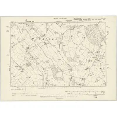 1897 Map of Hertfordshire XXXII.SE, 1900 Print