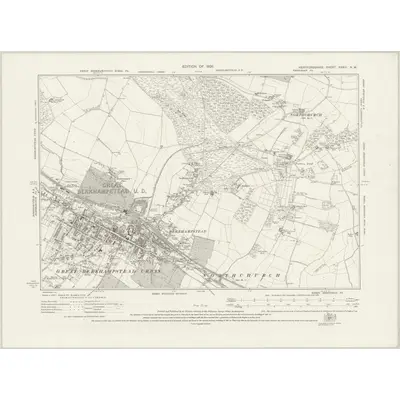 1923 Map of Hertfordshire XXXIII.NW, 1926 Print
