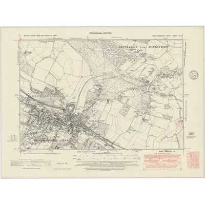 1947 Map of Hertfordshire XXXIII.NW, 1948 Print