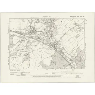 1922 Map of Hertfordshire XXXIII.SE, 1926 Print