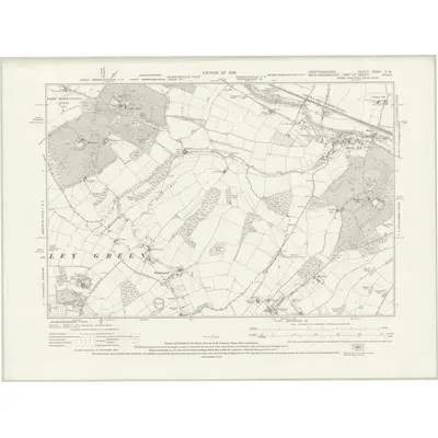 1923 Map of Hertfordshire XXXIII.SW, 1926 Print