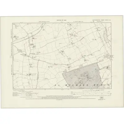 1923 Map of Hertfordshire XXXIV.NW, 1925 Print