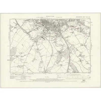 1923 Map of Hertfordshire XXXIV.SE, 1925 Print