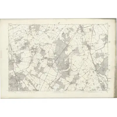 1871 Map of Hertfordshire XXXIX, 1883 Print