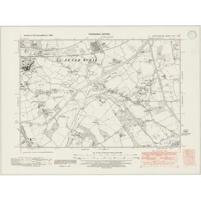 1937 Map of Hertfordshire XXXV.SW, 1947 Print