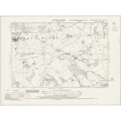 1938 Map of Hertfordshire XXXV.SW, 1944 Print