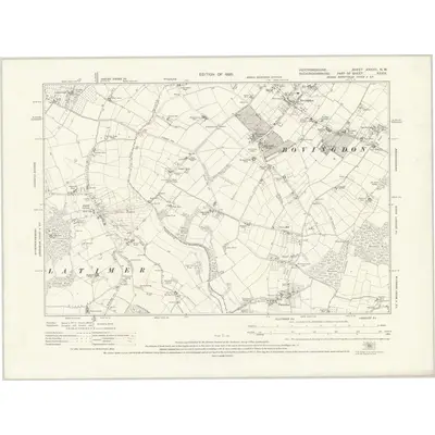 1922 Map of Hertfordshire XXXVIII.NW, 1925 Print