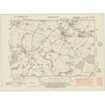 1922 Map of Hertfordshire XXXVIII.NW, 1948 Print