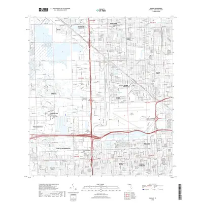 2018 Map of Hialeah, 2018 Print