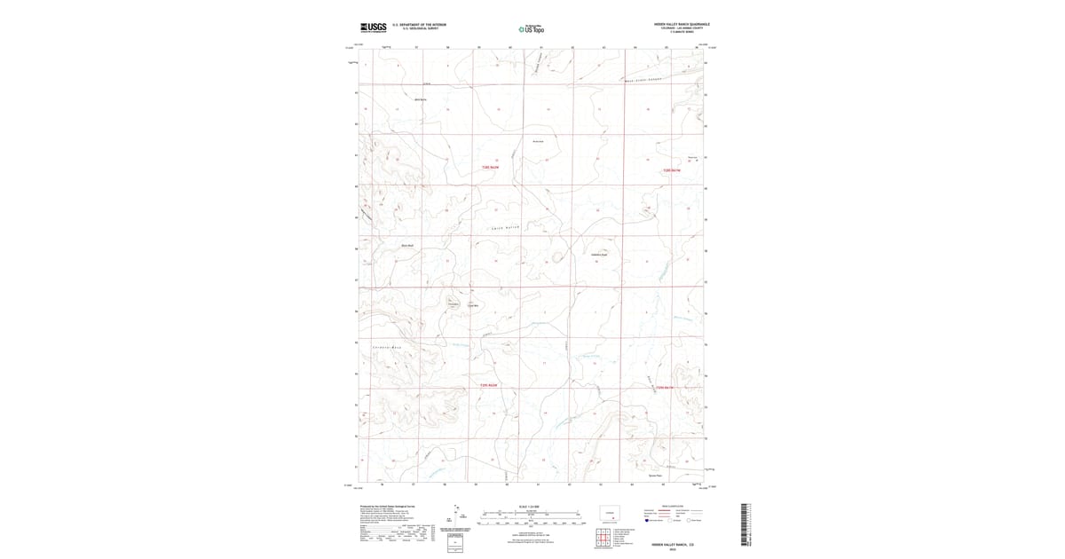 2022 Map of Hidden Valley Ranch, Las Animas County, CO — High-Res ...